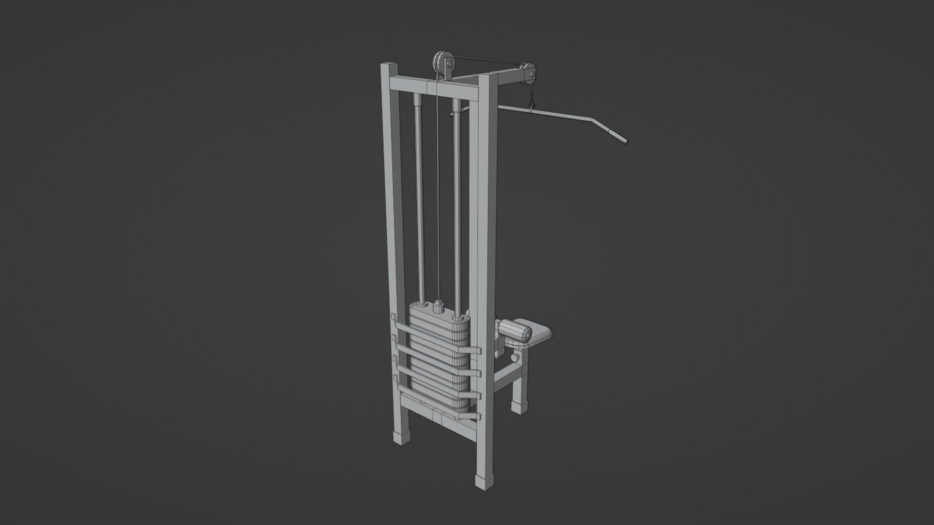 Lat Pulldown Machine 3D model https://p.turbosquid.com/ts-thumb/72/MZQADi/UJ/wireframe2/png/1645906029/1920x1080/fit_q87/de272676d64367afb2a68bc8a0be5582adcb76a7/wireframe2.jpg