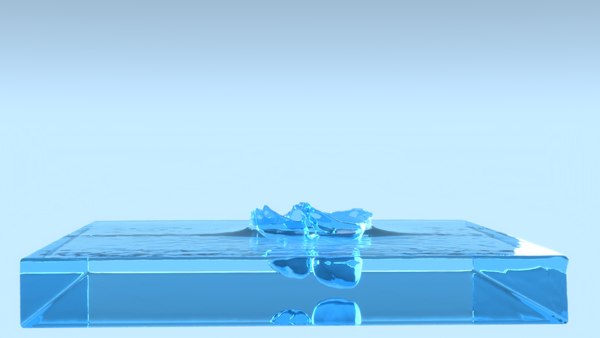 Water Splash Animated Alembic 01 3D