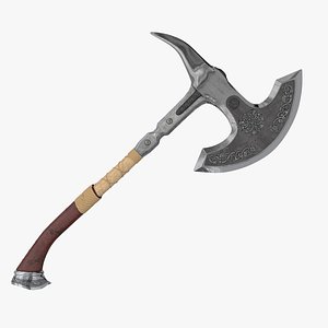 3D weapon vikings axe model