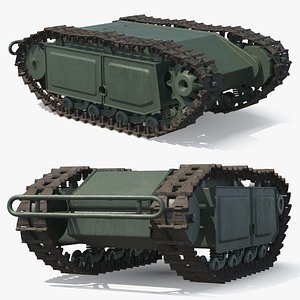 Tracked Remote Demolition Unit Military Green Simplified
