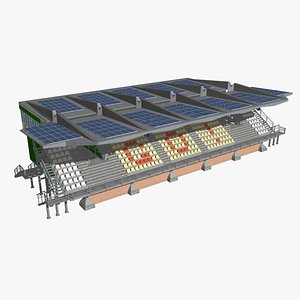Grandstand with Background Type 3D model