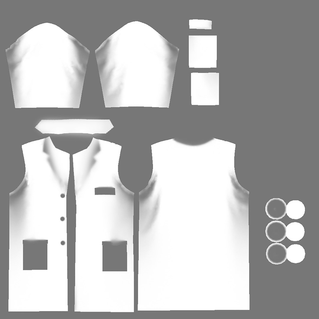 Male Lab Coat 3D Model - TurboSquid 1819747