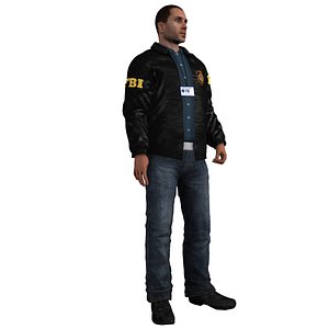 FBI Agent 4 LOD3 Rigged