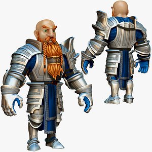 3d model dwarf knight armor