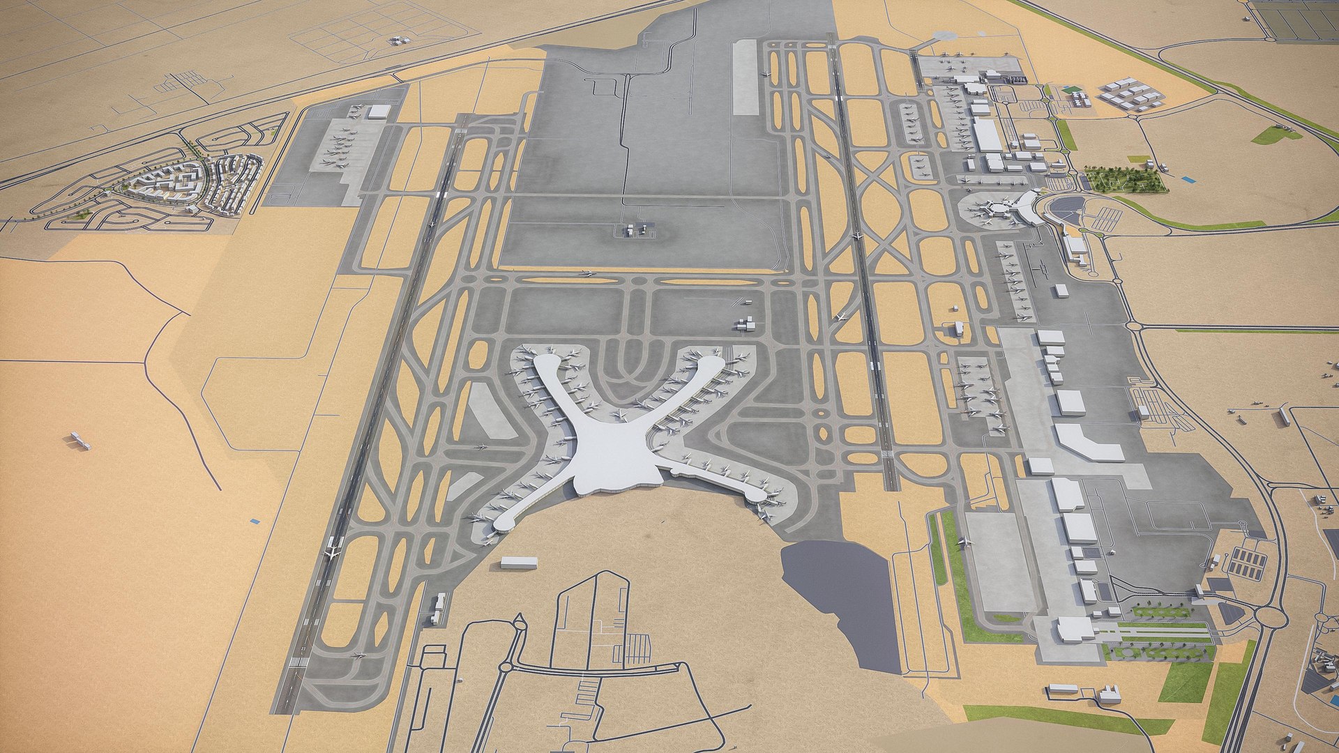 3D Abu Dhabi International Airport TurboSquid 1507440