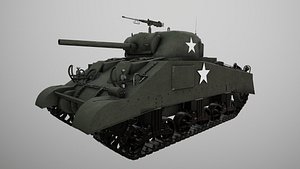 m4 sherman tank 3D model