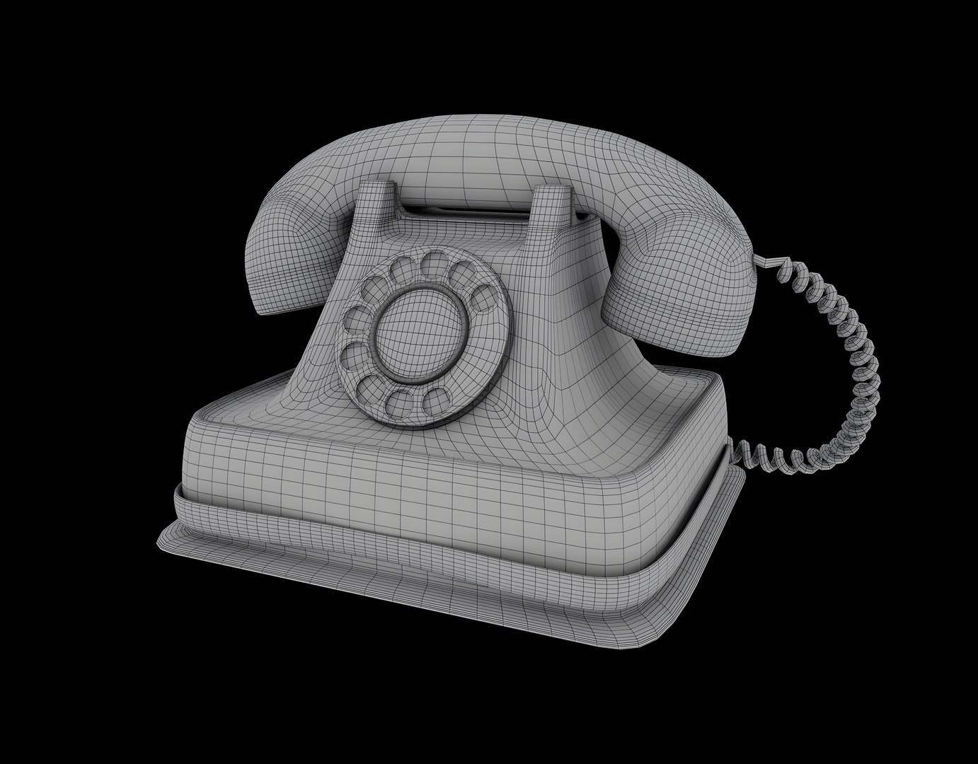 3d Model Old Rotary Telephone Turbosquid 2094688