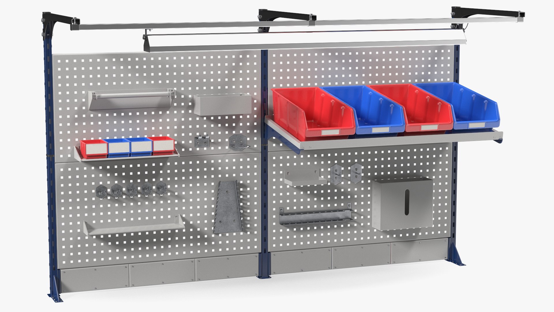 Garage Tool Rack 3D model preview