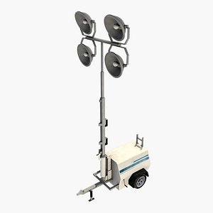Mobile Construction Light Tower Upright