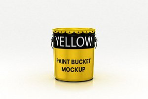 Plastic Paint Bucket Mockup 3D model