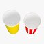 paper cups set 3D