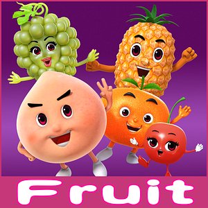 cartoon toon fruit 3d ma