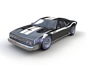 muscle car american style 3d c4d