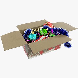 christmas tree toys box 3D
