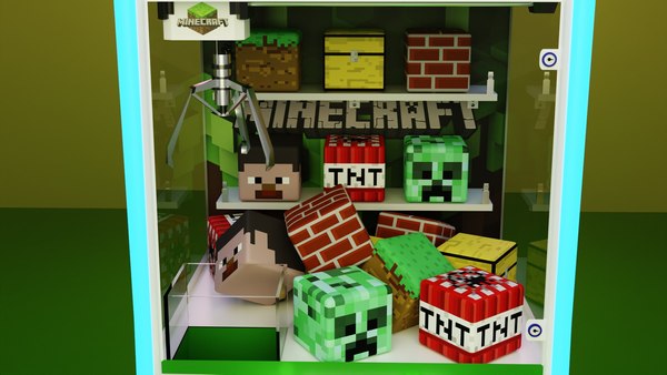modelo 3d Máquina de garras de Minecraft - TurboSquid 2118709