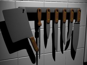 3d set knife model