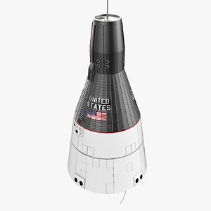 gemini space capsule orbital 3d model