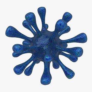 3d model virus 07 blue
