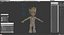 Pequeño personaje Groot de Marvel Rigged