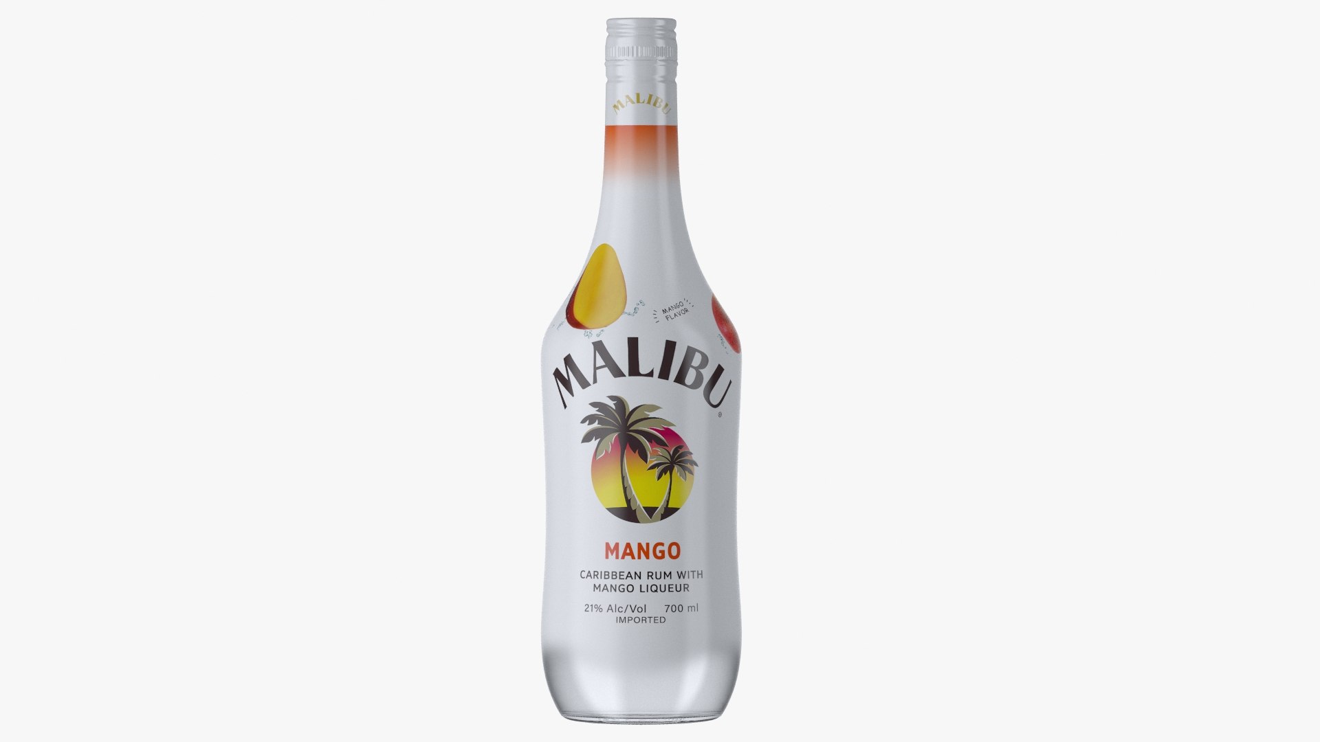 3D Model Malibu Mango Rum Bottle TurboSquid 1623103