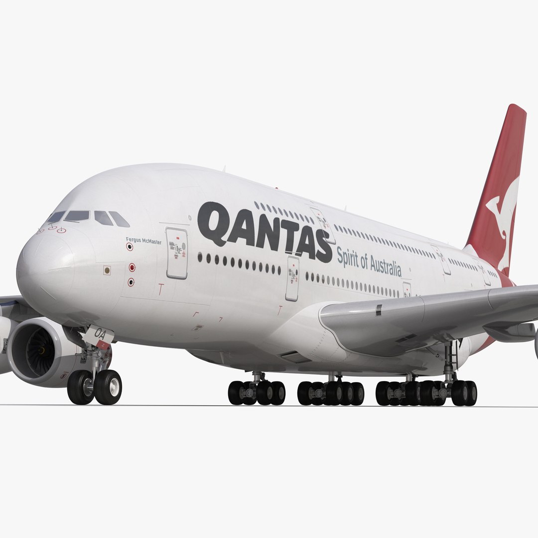 Airbus A380-800 Qantas 3D model preview