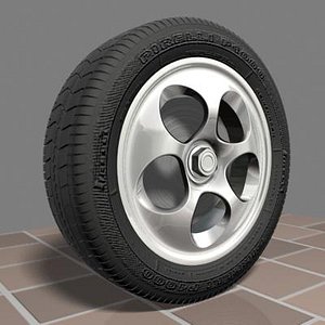 wheel tyre 3d max