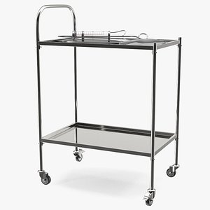 Medical Supply Cart with Janet Syringe model