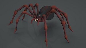 3D spider rigged model