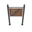 3D Double-legged Sign with Wood and Metal Details Ground-mounted model