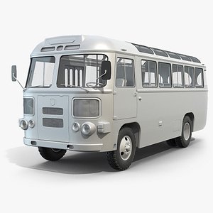 3D mid-poly bus paz-672 model