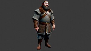 3D model Medieval Worker