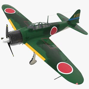 3d fighter aircraft a6m zero