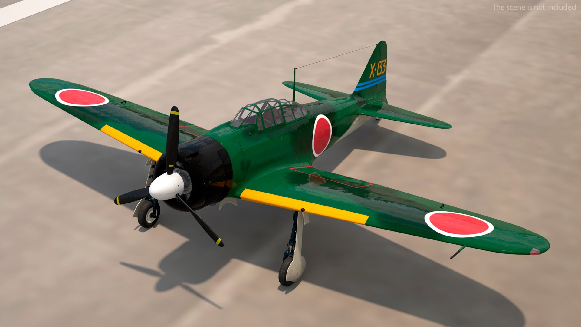3d Fighter Aircraft A6m Zero