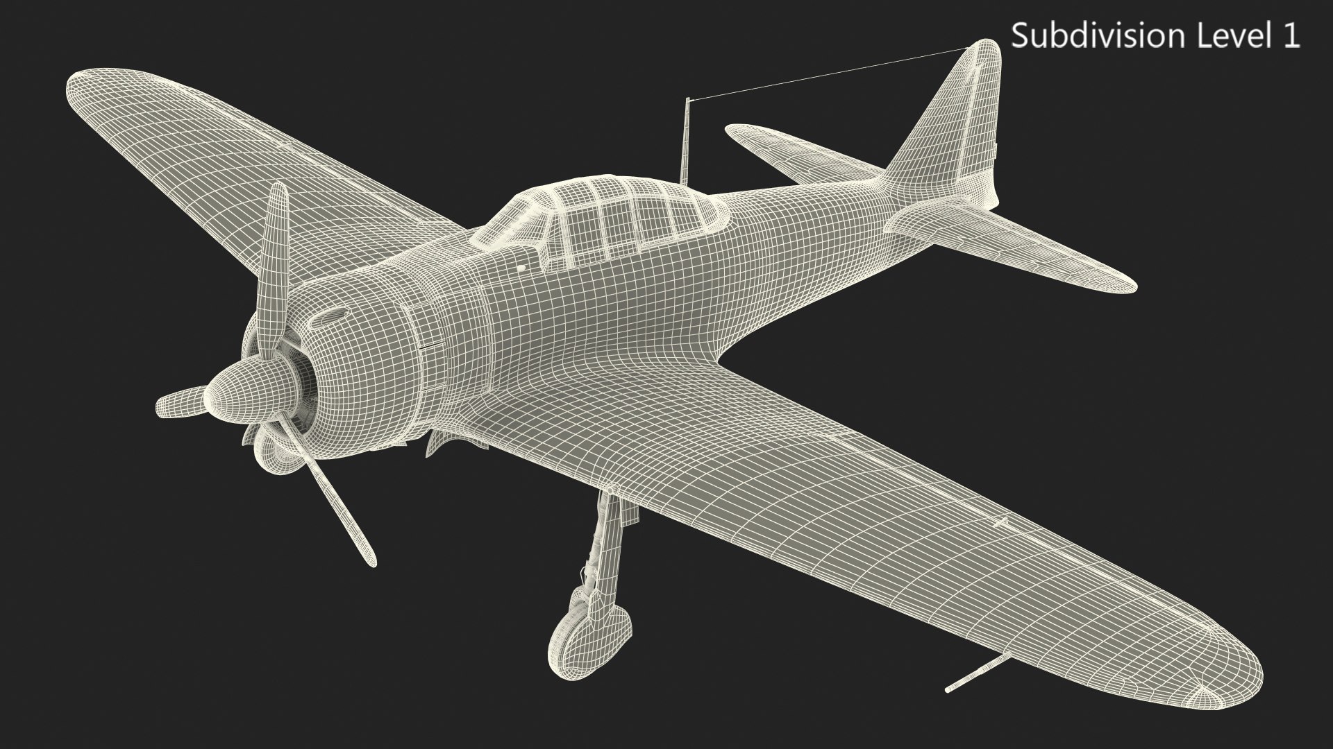 3d Fighter Aircraft A6m Zero