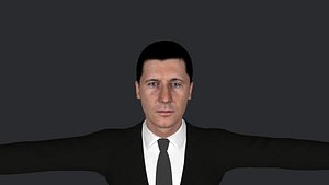 3D Robert Lewandowski  Hyper Realistic Full Body Fully Rigged 3D Character model