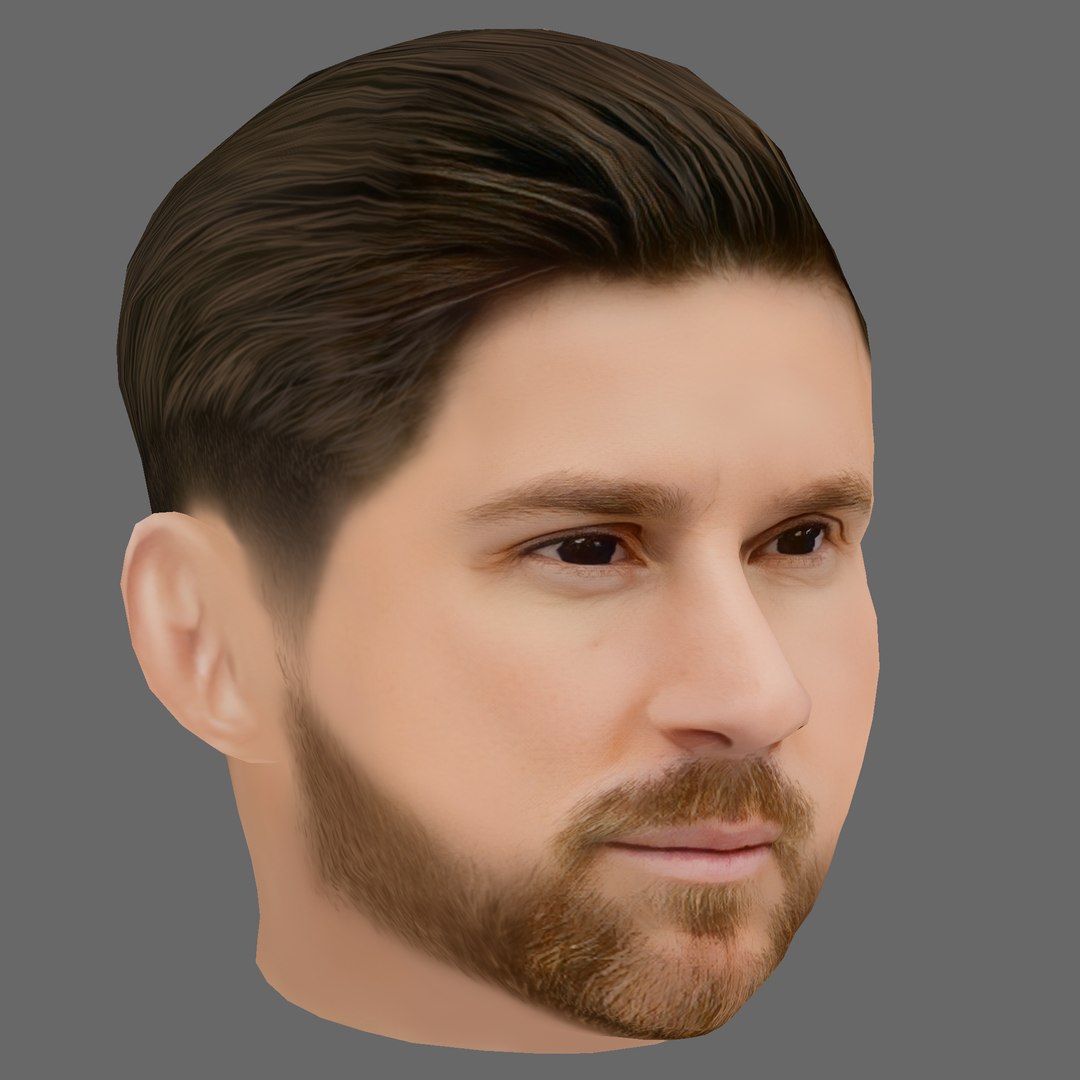 3D Lionel Messi Head - Low Poly Head For Game Model - TurboSquid 2215289