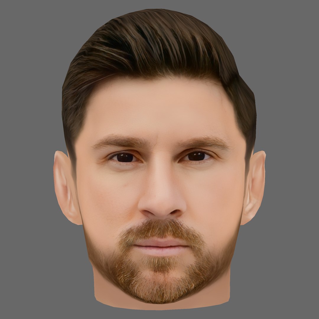 3D Lionel Messi Head - Low Poly Head For Game Model - TurboSquid 2215289