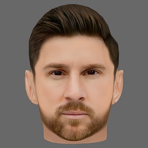Lionel Messi Head - Low poly head for game