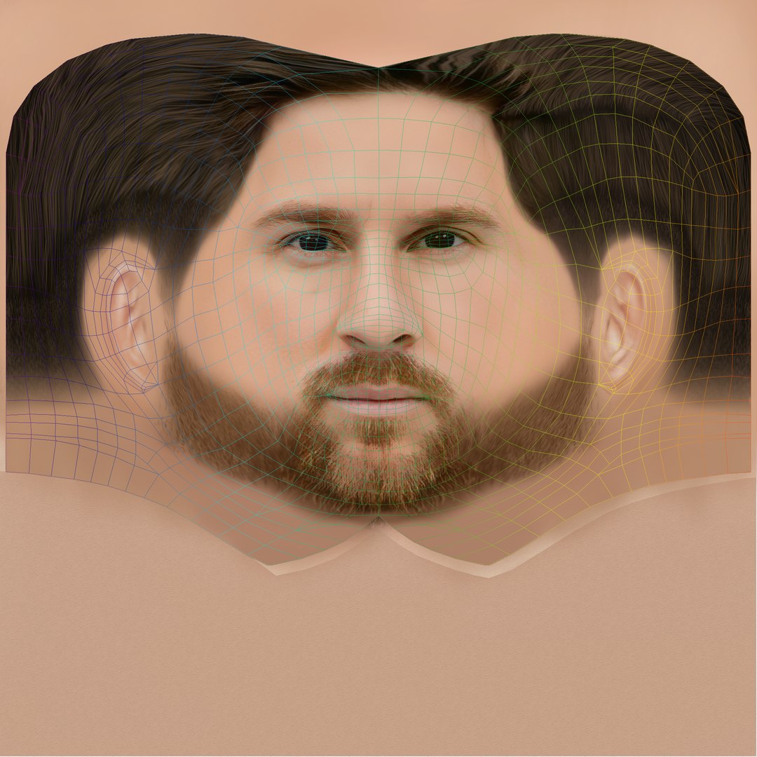 3D Lionel Messi Head - Low Poly Head For Game Model - TurboSquid 2215289