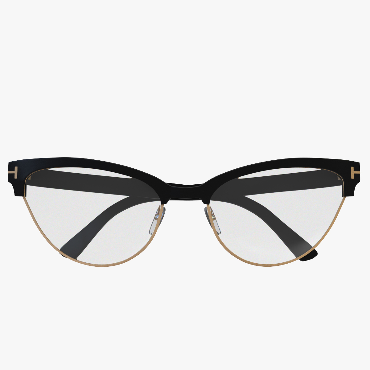 3d Model Slight Cateye Glasses 