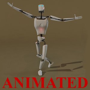 3dsmax robot rigged animation