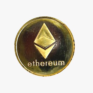 Ethereum coin 3D model