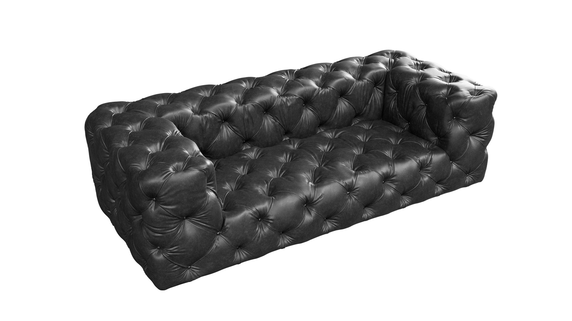 Soho Tufted Leather Sofa Model TurboSquid 1894472