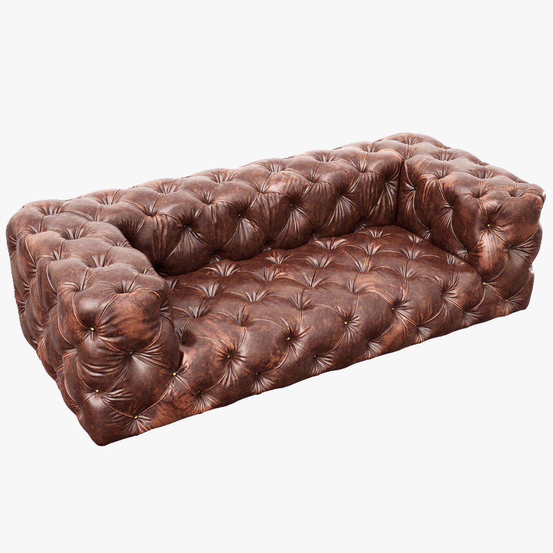 Tufted leather sofa restoration shop hardware