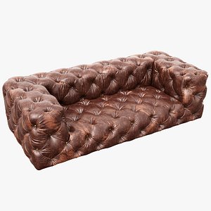 Soho Tufted Leather Sofa model
