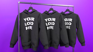Hoodies on Rack model