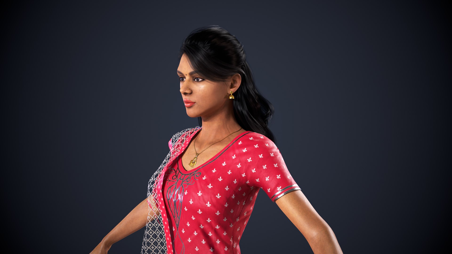 3d Indian Girl Model Turbosquid 2026154 9303