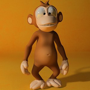 Cartoon Monkey Rigged