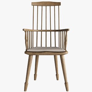 3d model windsor armchair