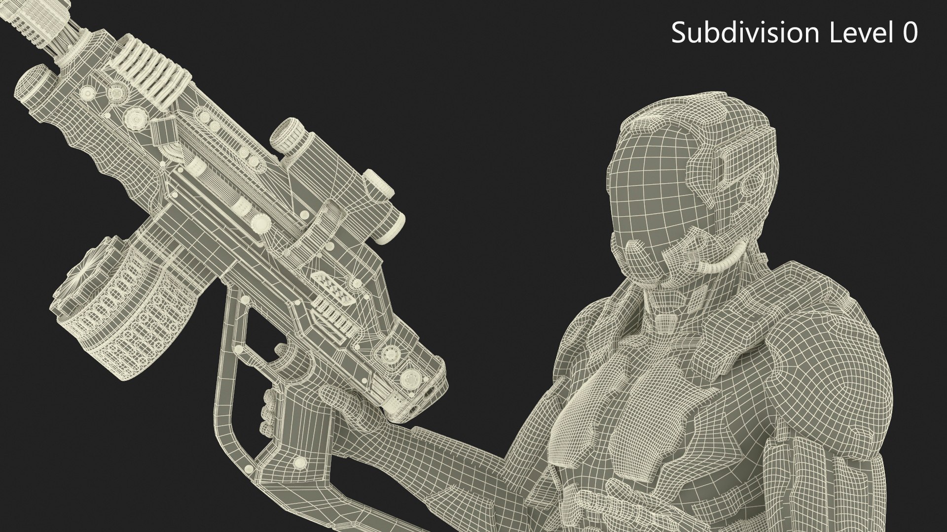 Futuristic Armored Robot With Rifle 3D - TurboSquid 2250707